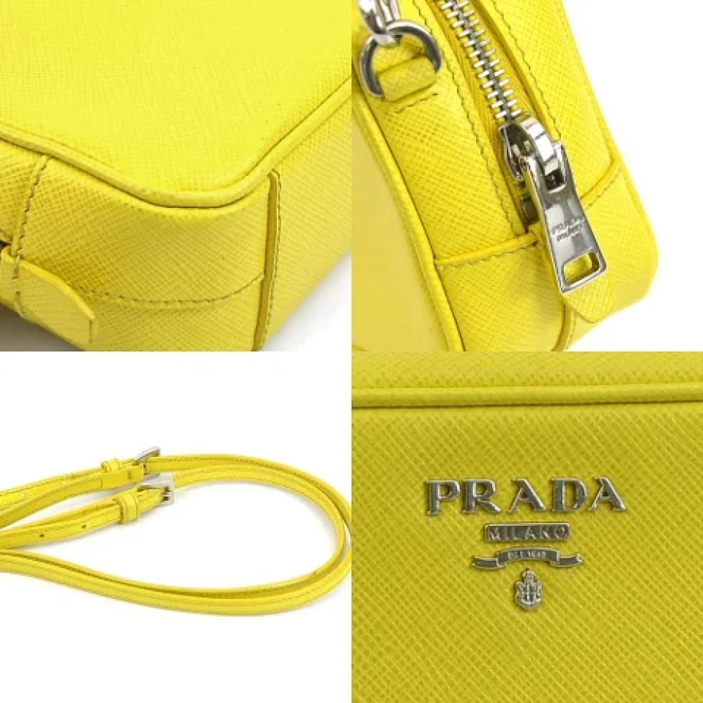 Prada Vintage Pre-owned Leather prada-bags Yellow Dames