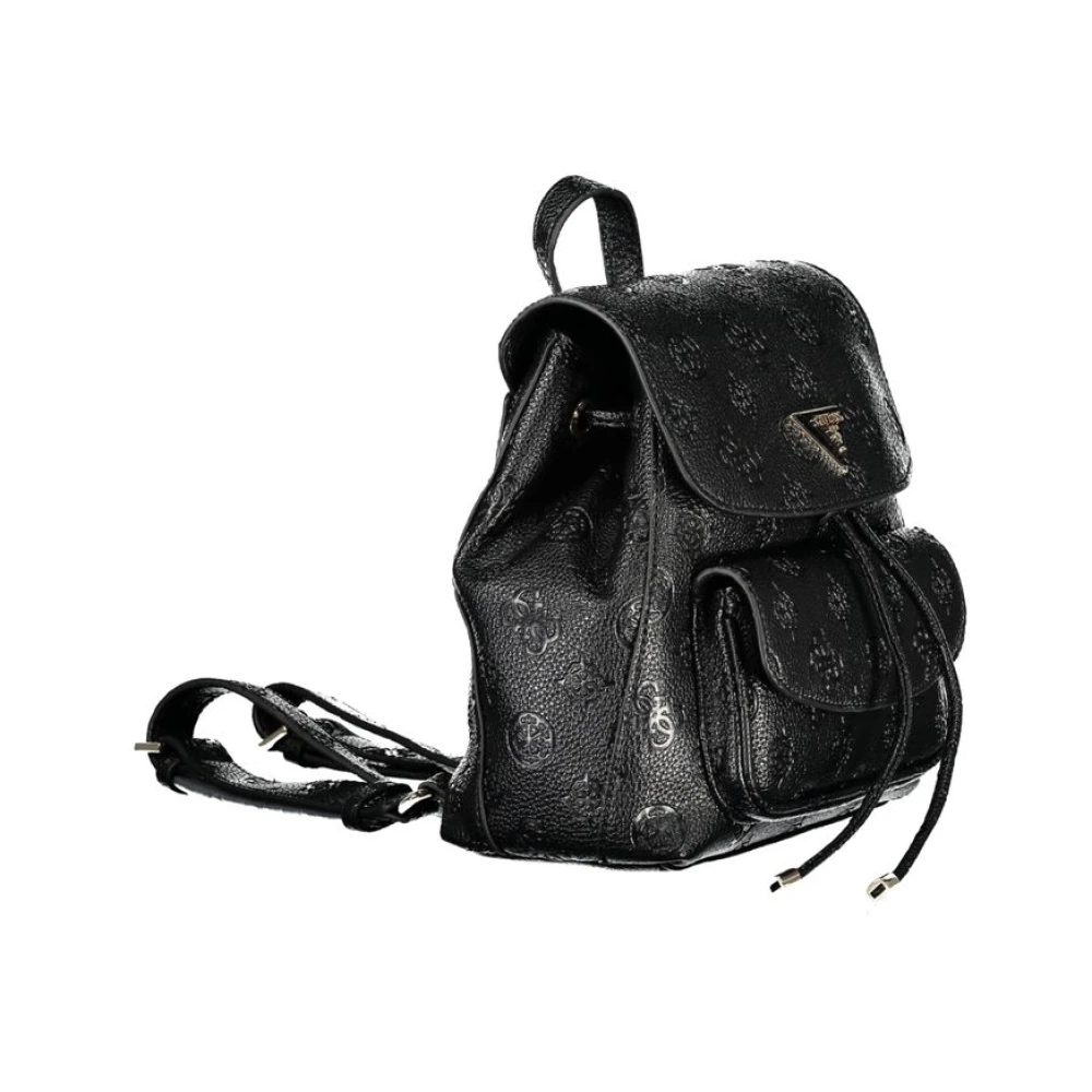 Guess Zwarte polyethyleen rugzak met verstelbare banden Black Dames