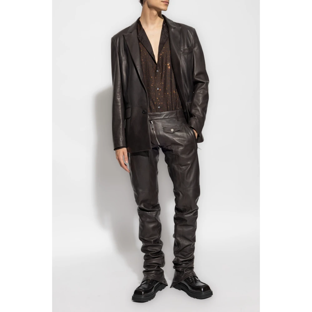 Dsquared2 Zijden overhemd Brown Heren