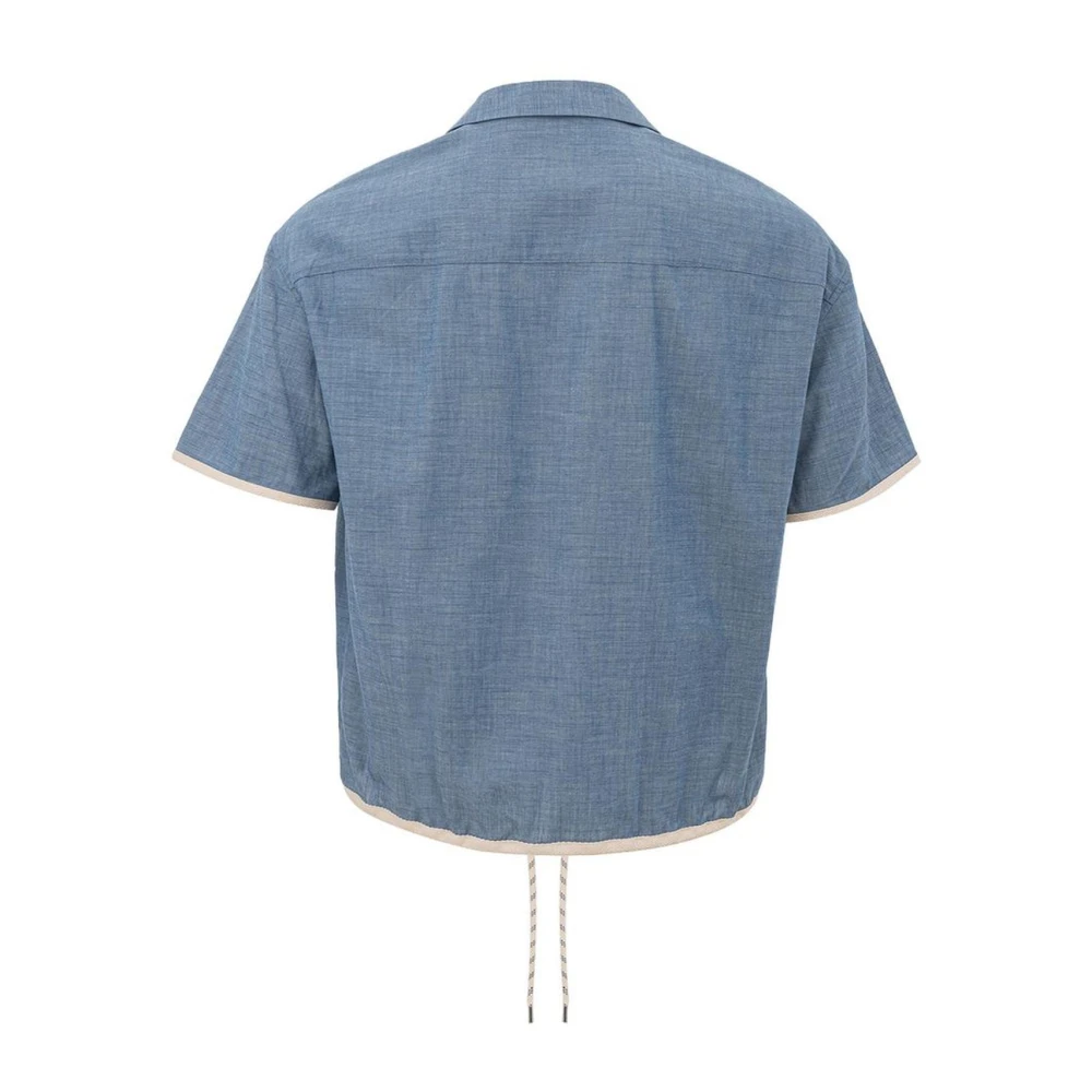 Armani Exchange Klassiek Blauw Katoenen Overhemd Blue Heren