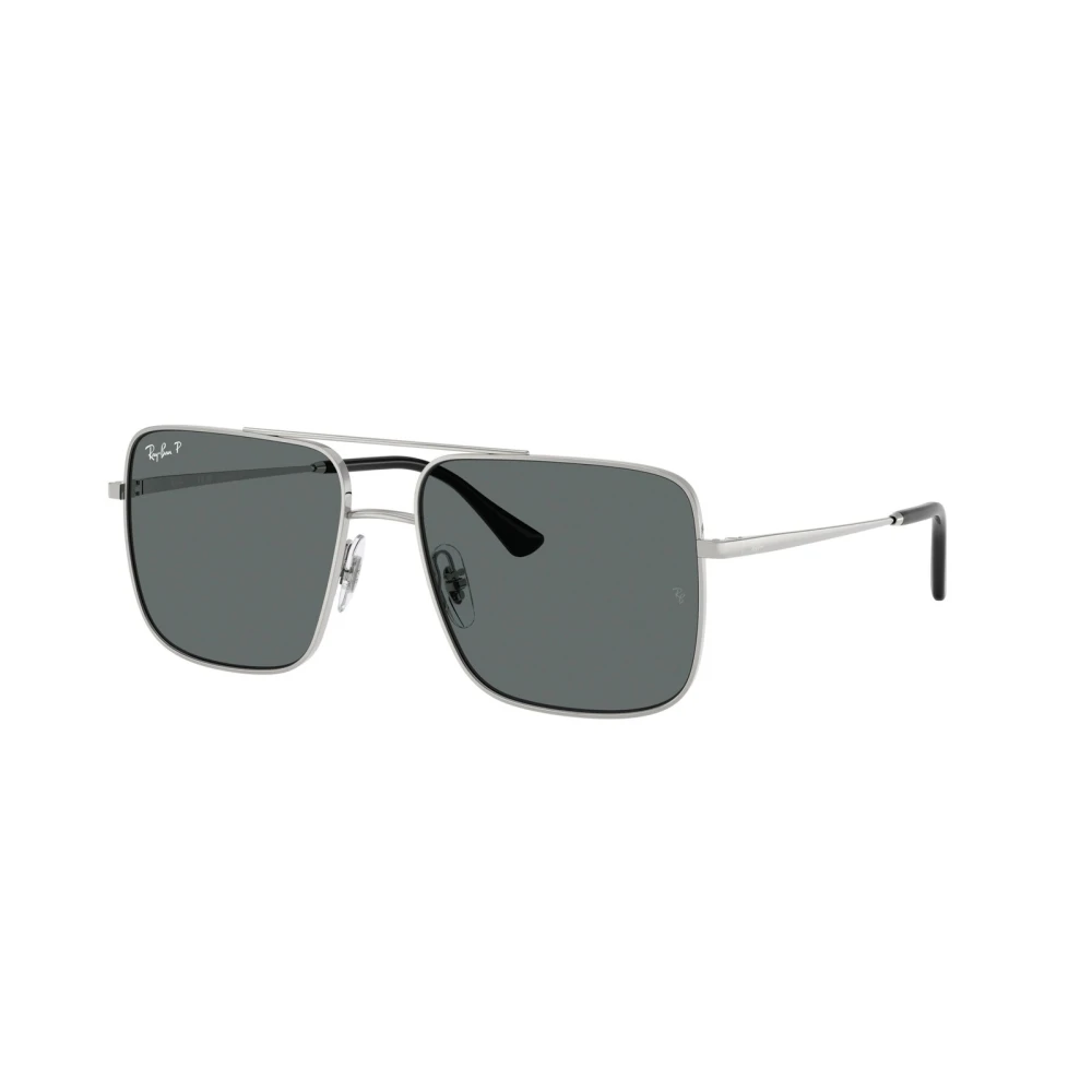 Ray-Ban Ari RB3758, Silver Polarized Sunglasses Dark Grey Polarized lenses, Mojo Glasses - Image 3