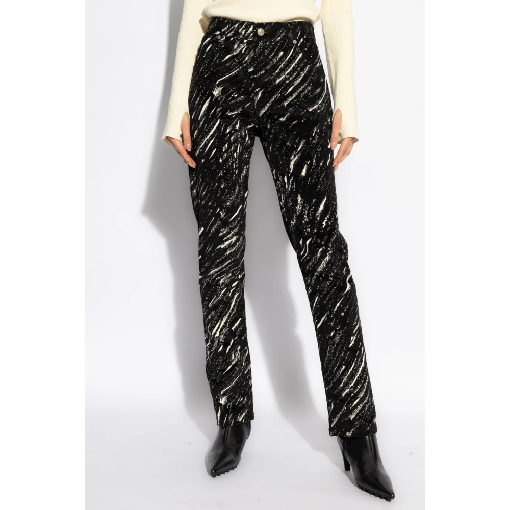Marni Broek met fluwelen afwerking Black Dames