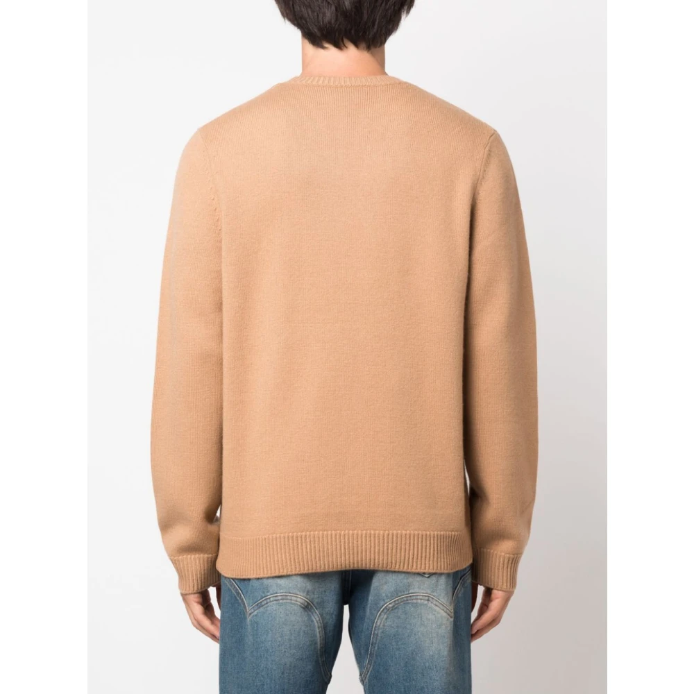 A.p.c. Geborstelde Wollen Trui Edward Kameel Brown Heren