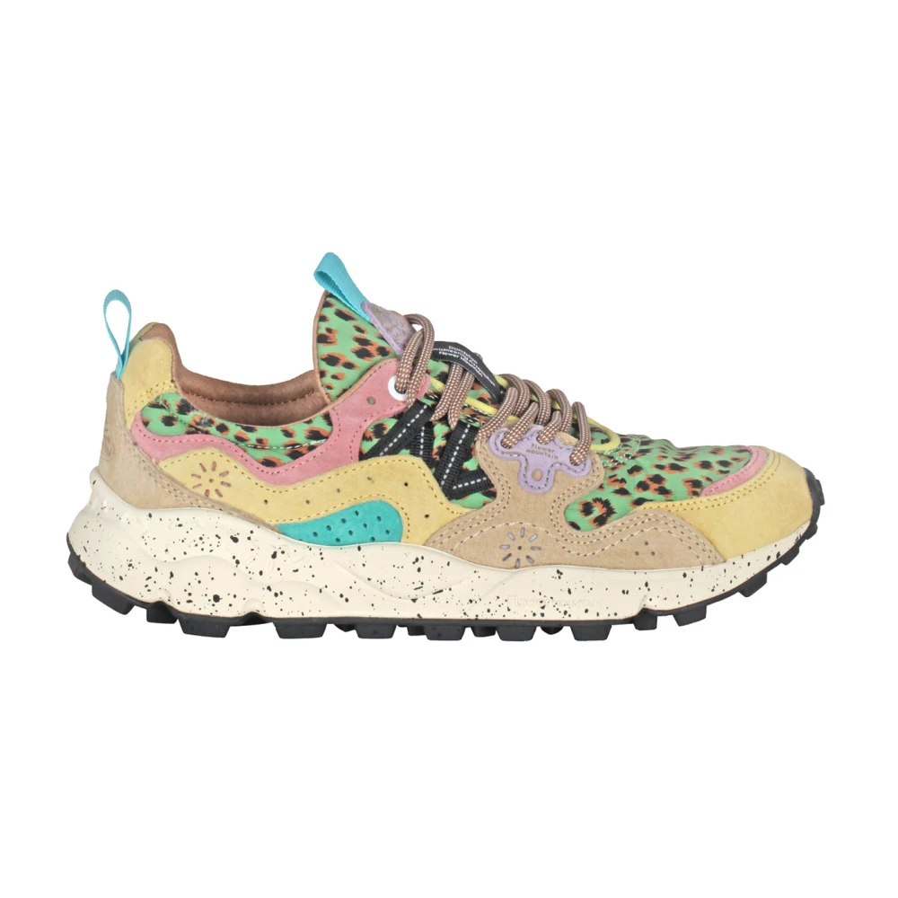 Flower Mountain Donna Multicolor Sneakers Da Trekking In Tessuto Tecnico E Camoscio