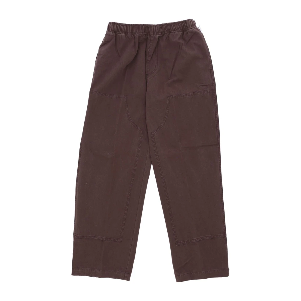 Obey Donkerbruine Canvas Herenbroek Brown Heren