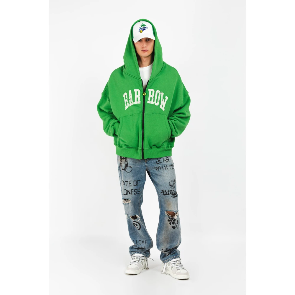 Barrow Hoodie met rits Green Unisex