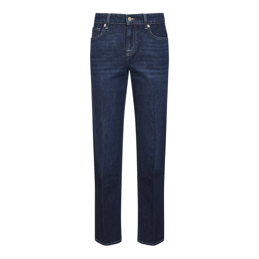 7 For All Mankind Blue Calie Jeans - Female - Straight Fit Jeans - W30 - Jeans