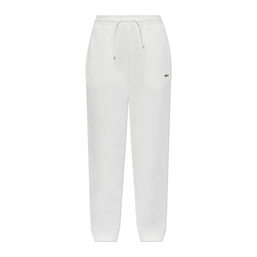 Lacoste Sportieve trainingsbroek met iconische details Beige Dames