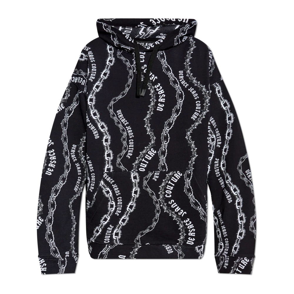 Versace Jeans Couture Sweatshirt met logo Black Heren