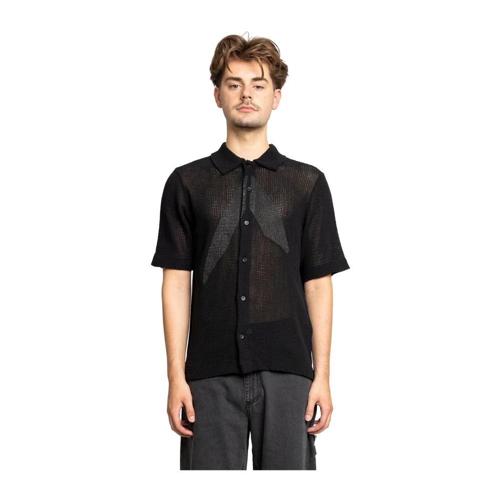 1017 Alyx 9SM Logo Mesh Button-Up Shirt Black Heren