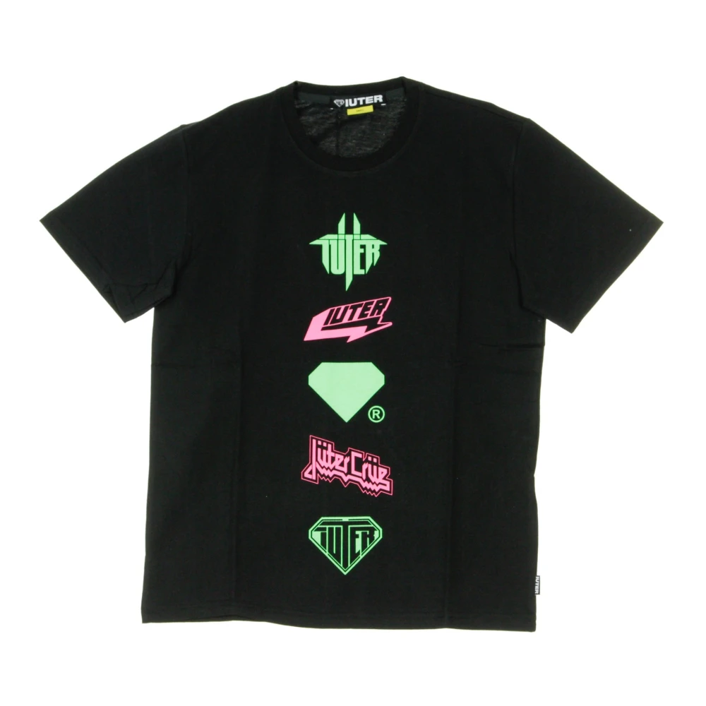 Iuter Zwarte Horns Tee Shirt Black Heren