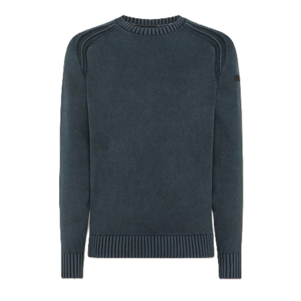 RRD Blauw Katoenen Techno Wash Crewneck Shirt Blue Heren