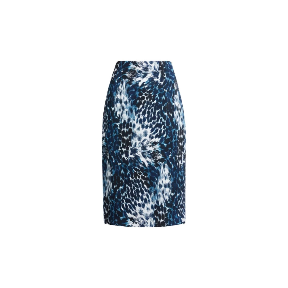 Roberto Cavalli Indigo Print Potlood Rok Blue Dames