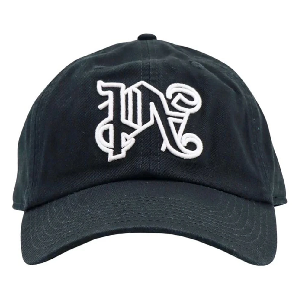 Palm Angels Monogram Cap voor stijlvolle hoofddeksels Black Heren