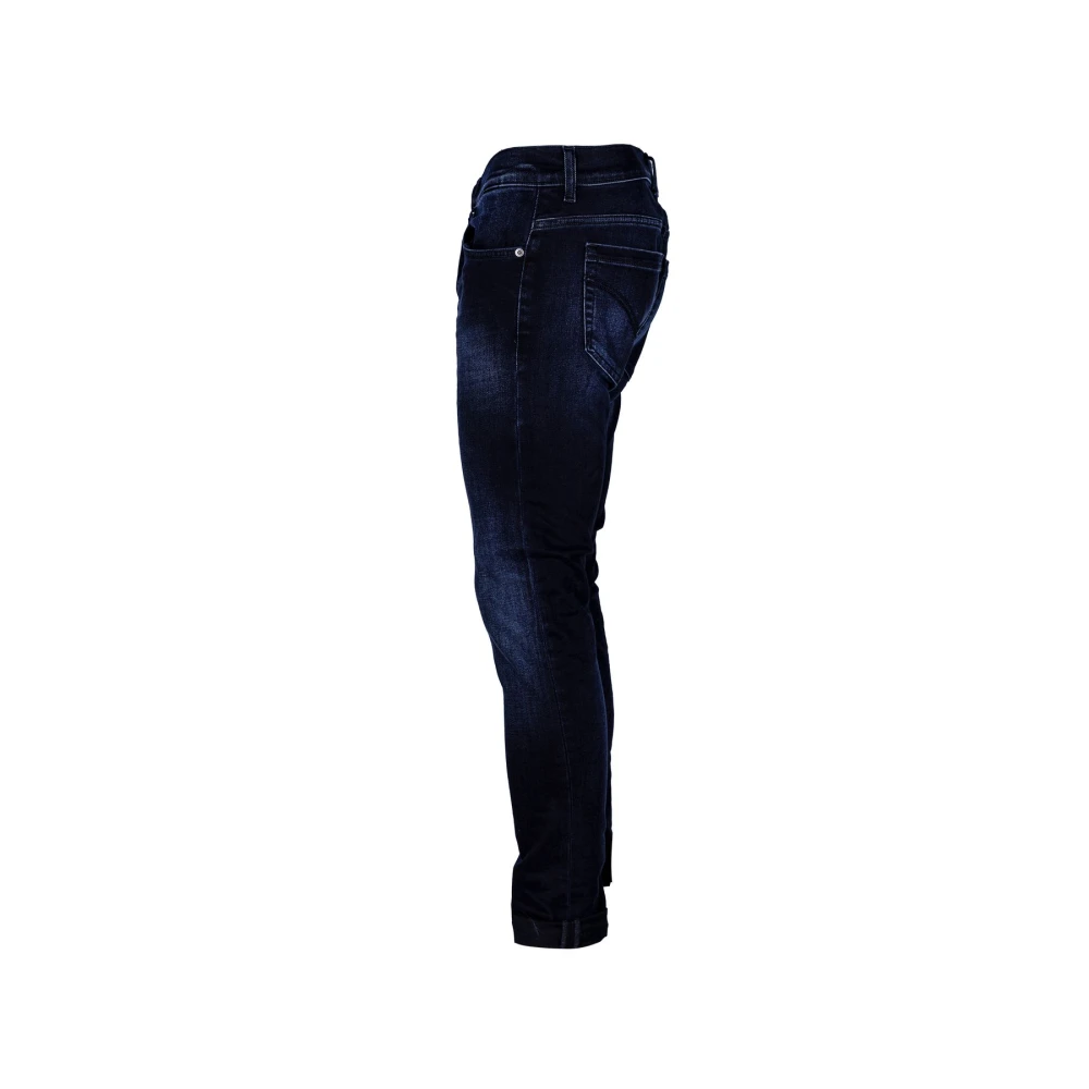Dondup Heren Denim Jeans. Skinny Fit Made in Italy Blue Heren