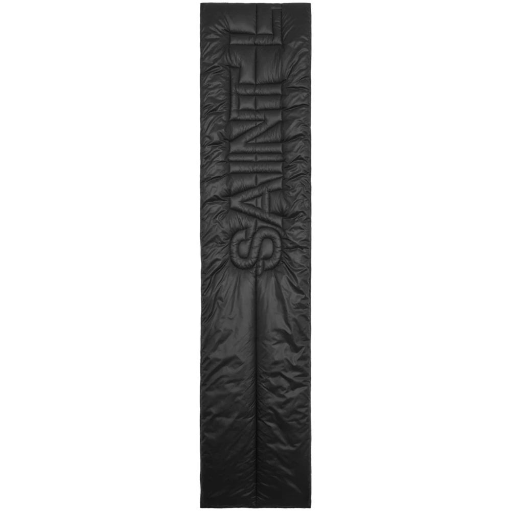 Saint Laurent Logo-Embossed Gewatteerde Sjaal Black Dames