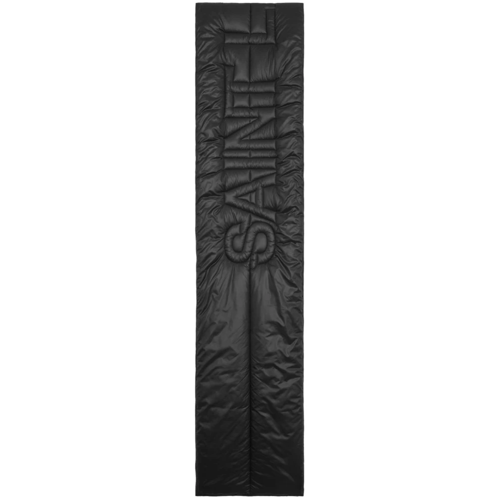 Saint Laurent Zwart Logo-Ingedrukt Gewatteerd Sjaal Black Dames