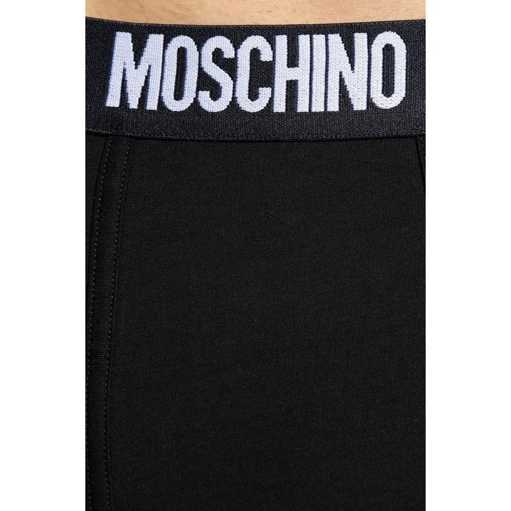 Moschino 2-pack Supima katoenen boxershorts Black Heren