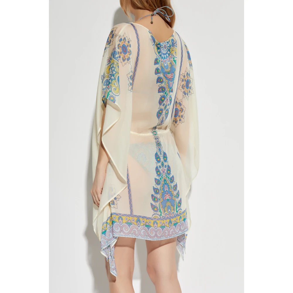 ETRO Zijden jurk Beige Dames