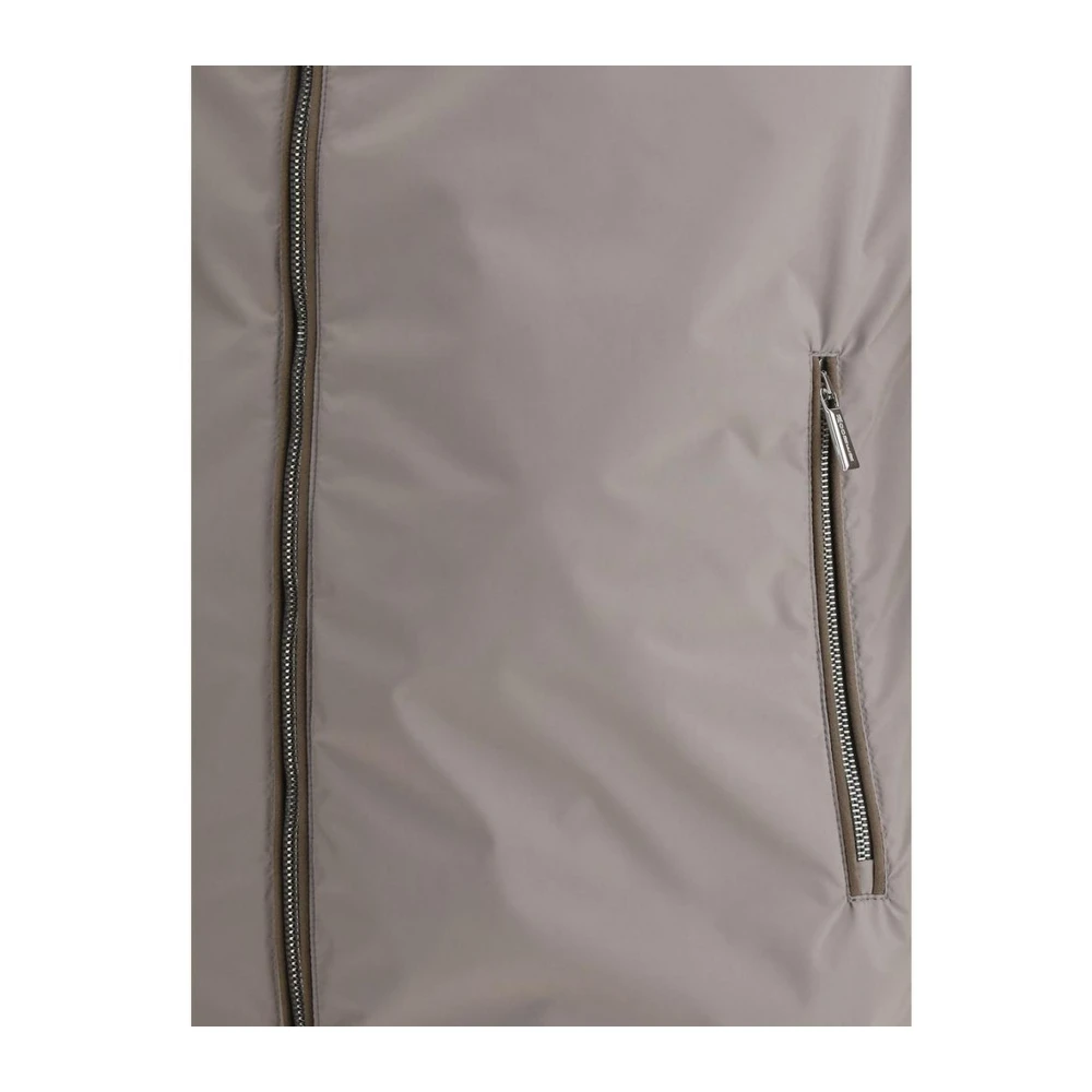 Moorer Gewatteerd jack met afneembare capuchon Beige Heren