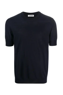 Kortärmad stickad T-shirt