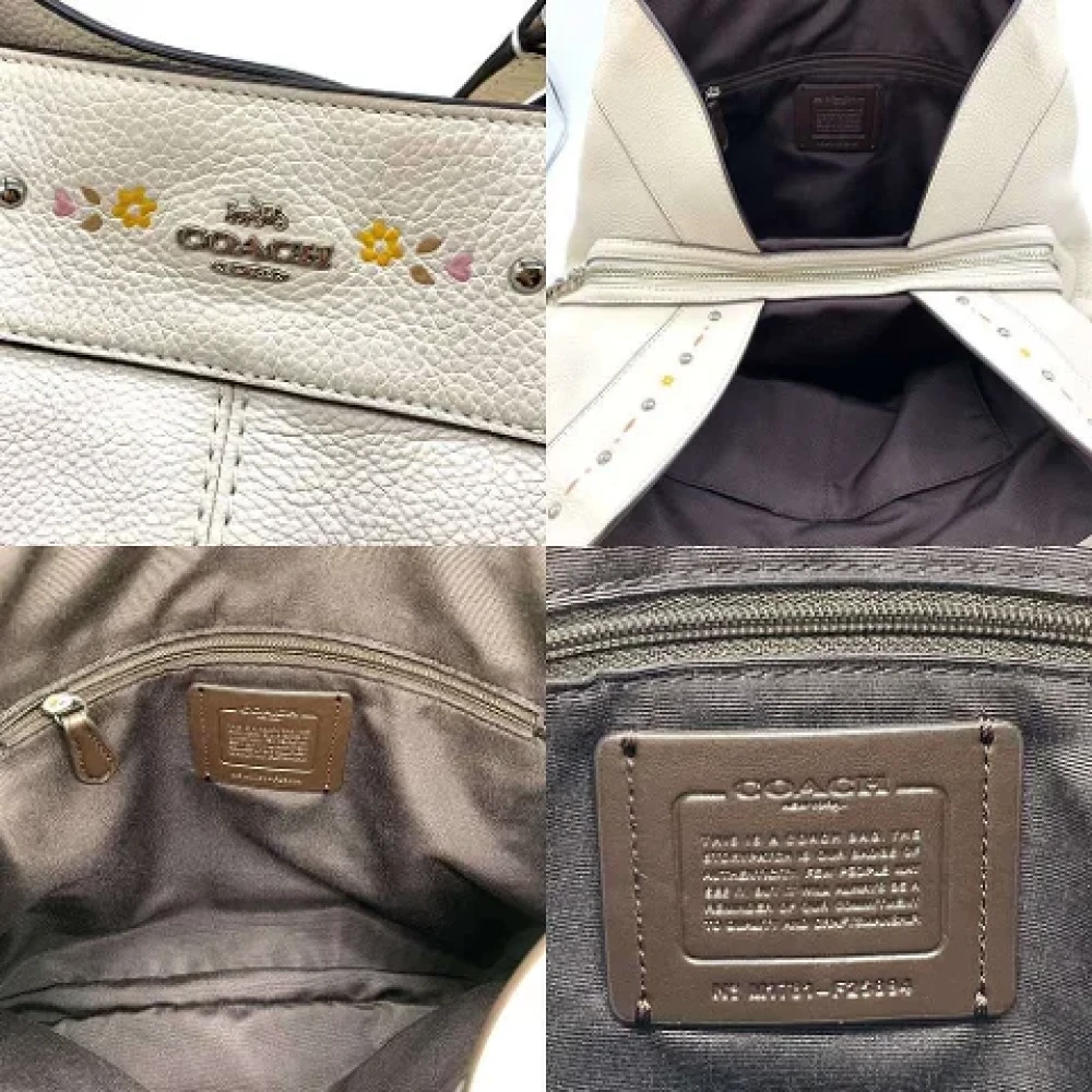 Coach Pre-owned Leather shoulder-bags White Dames