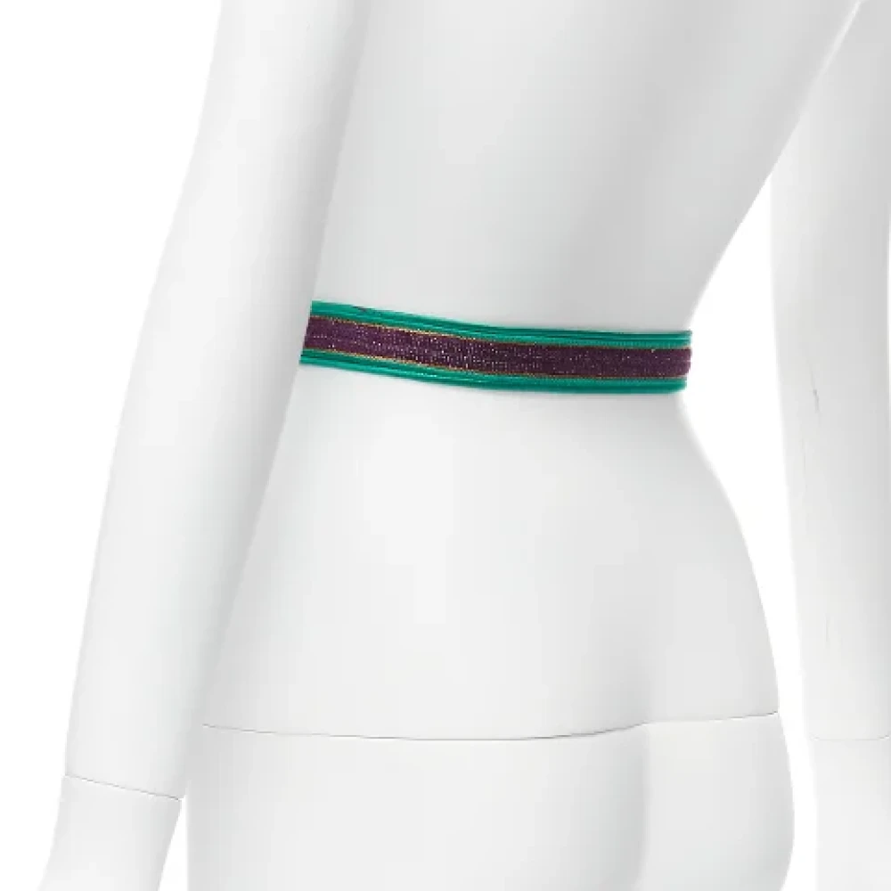 Yves Saint Laurent Vintage Pre-owned Fabric belts Green Dames