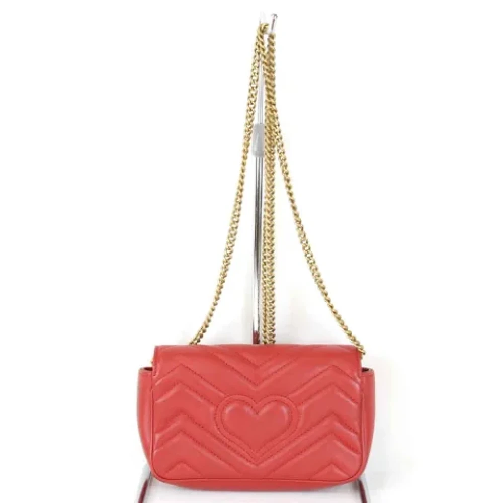 Gucci Vintage Pre-owned Leather gucci-bags Red Dames