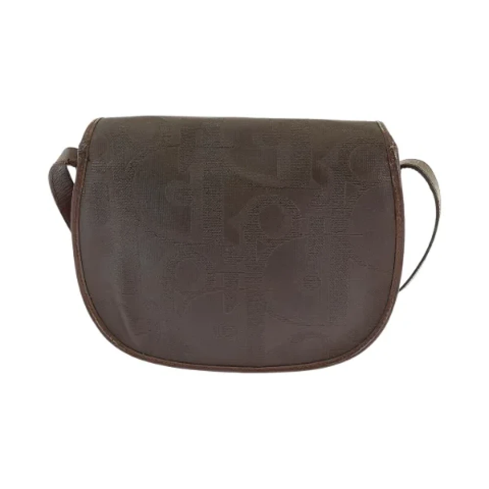 Dior Vintage Pre-owned Canvas crossbody-bags Brown Dames