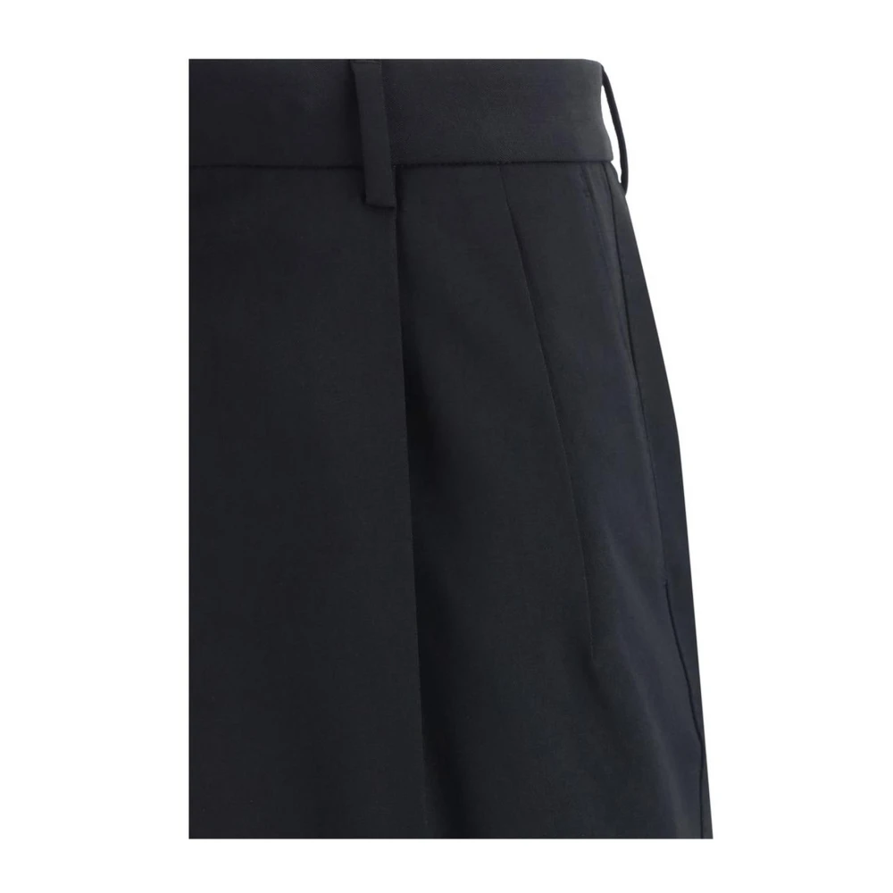 Dolce & Gabbana Wollen Broek met Zakken Black Heren