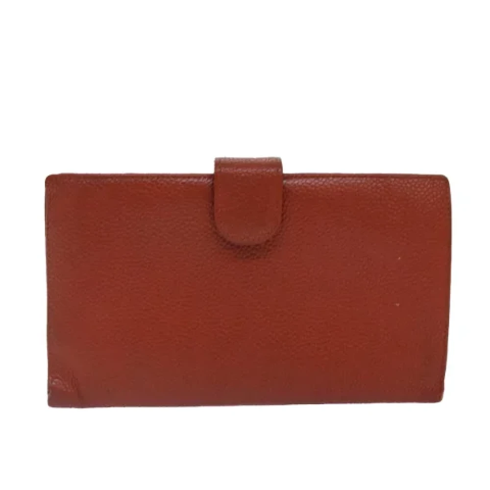 Chanel Vintage Pre-owned Leather wallets Orange Dames