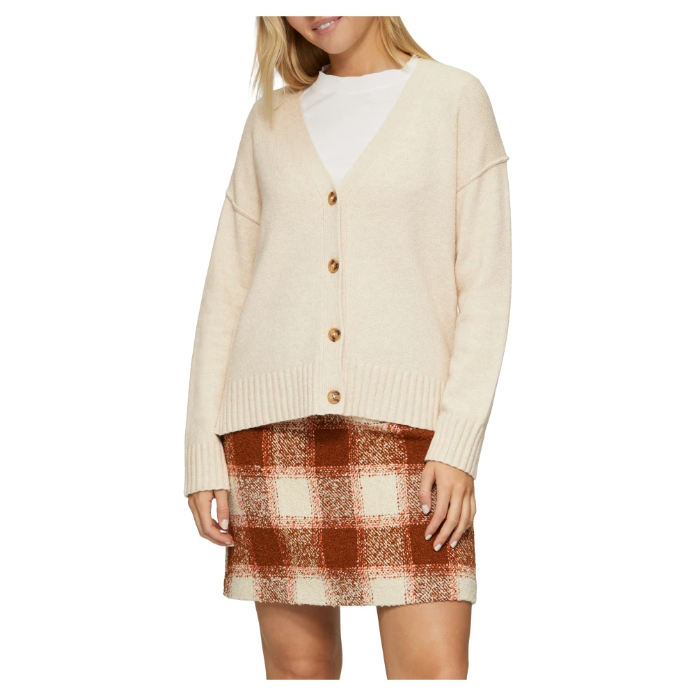 s.Oliver Stijlvolle Vest met Decoratieve Naden Beige Dames