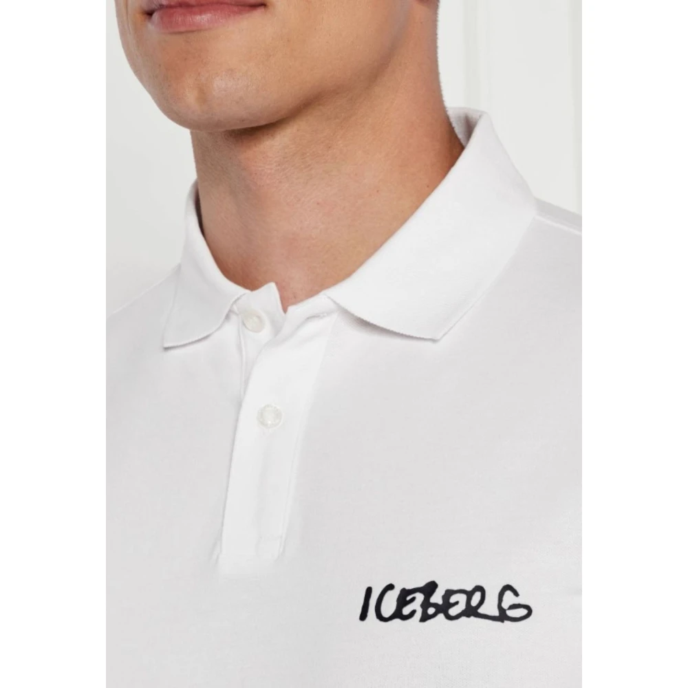 Iceberg Heren Logo Basic Polo Shirt White Heren