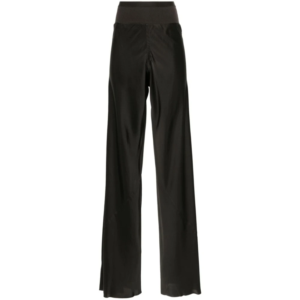 Rick Owens Donkergrijze Straight Leg Broek Gray Dames