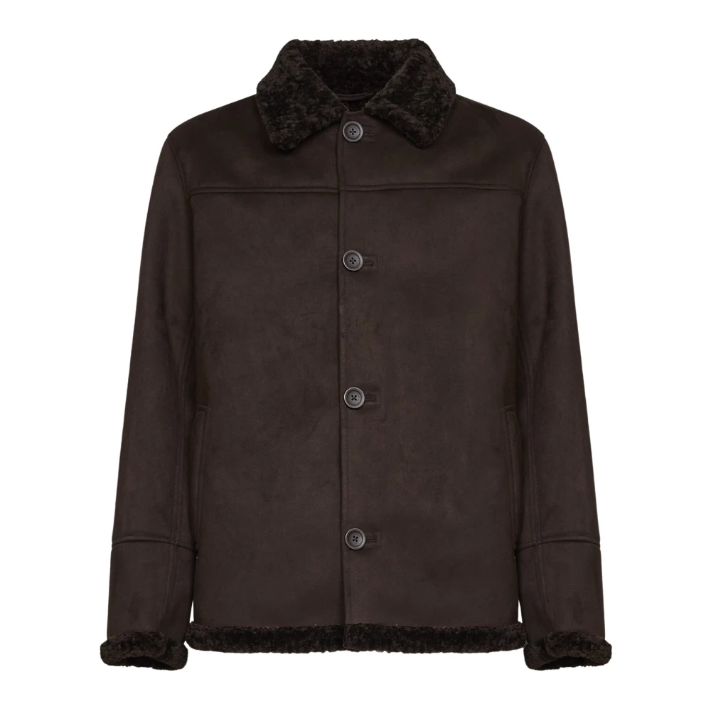 Herno Faux-Shearling Jacket - Male - Faux Fur & Shearling Jackets - Brown - L - Jackets