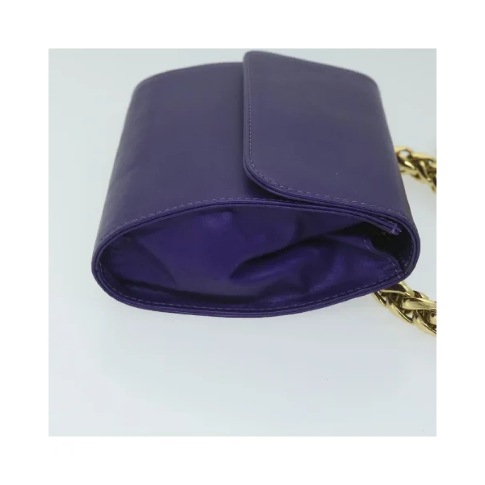 Loewe Pre-owned Leather shoulder-bags Purple Dames