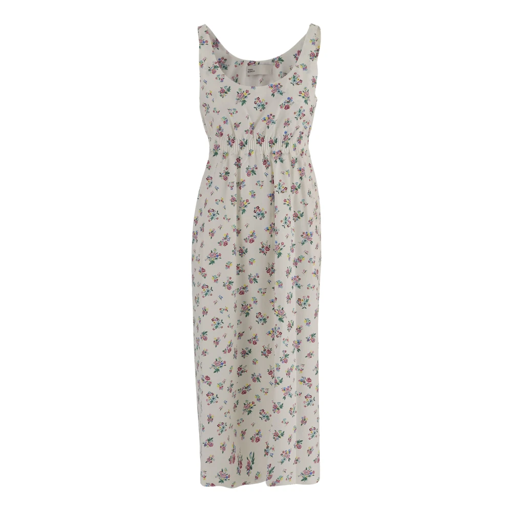 Tory Burch Women's Multicolor Sleeveless Cotton Dress With Floral Pattern - Midi Dresses - M - Dresses