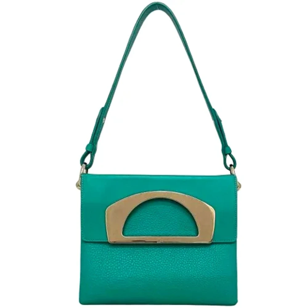 Christian Louboutin Pre-owned Leather shoulder-bags Green Dames
