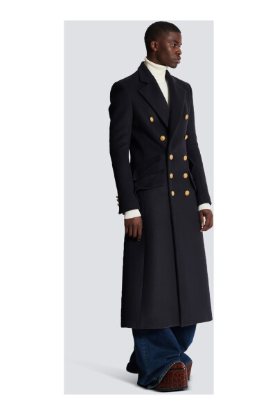 Long military-style coat