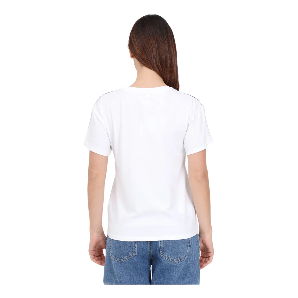 Moschino Witte T-shirts en Polos met Logo White Dames