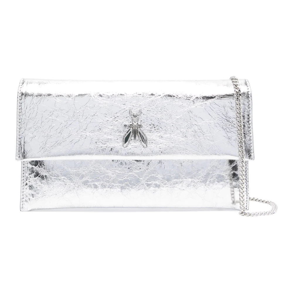 Patrizia Pepe Metallic Fly Clutch Cb5460L041 Gray, Dam