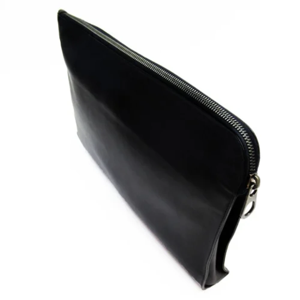 Bottega Veneta Vintage Pre-owned Leather clutches Black Dames