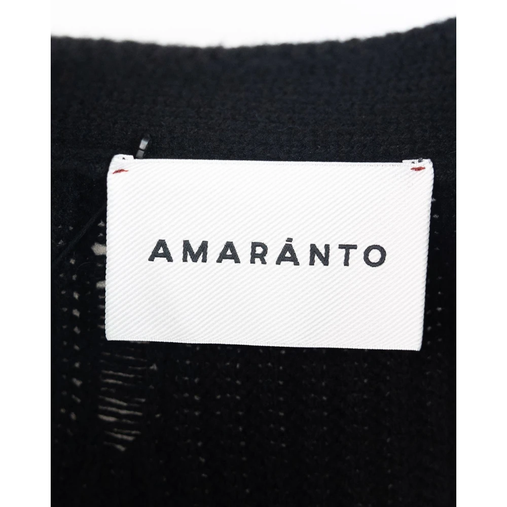 Amaránto Zwarte Vest met Distressed Effect Black Heren