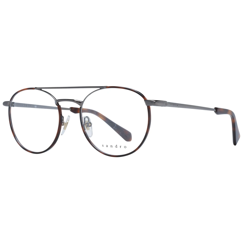 sandro Gunmetal Ronde Heren Optische Brillen Gray Heren