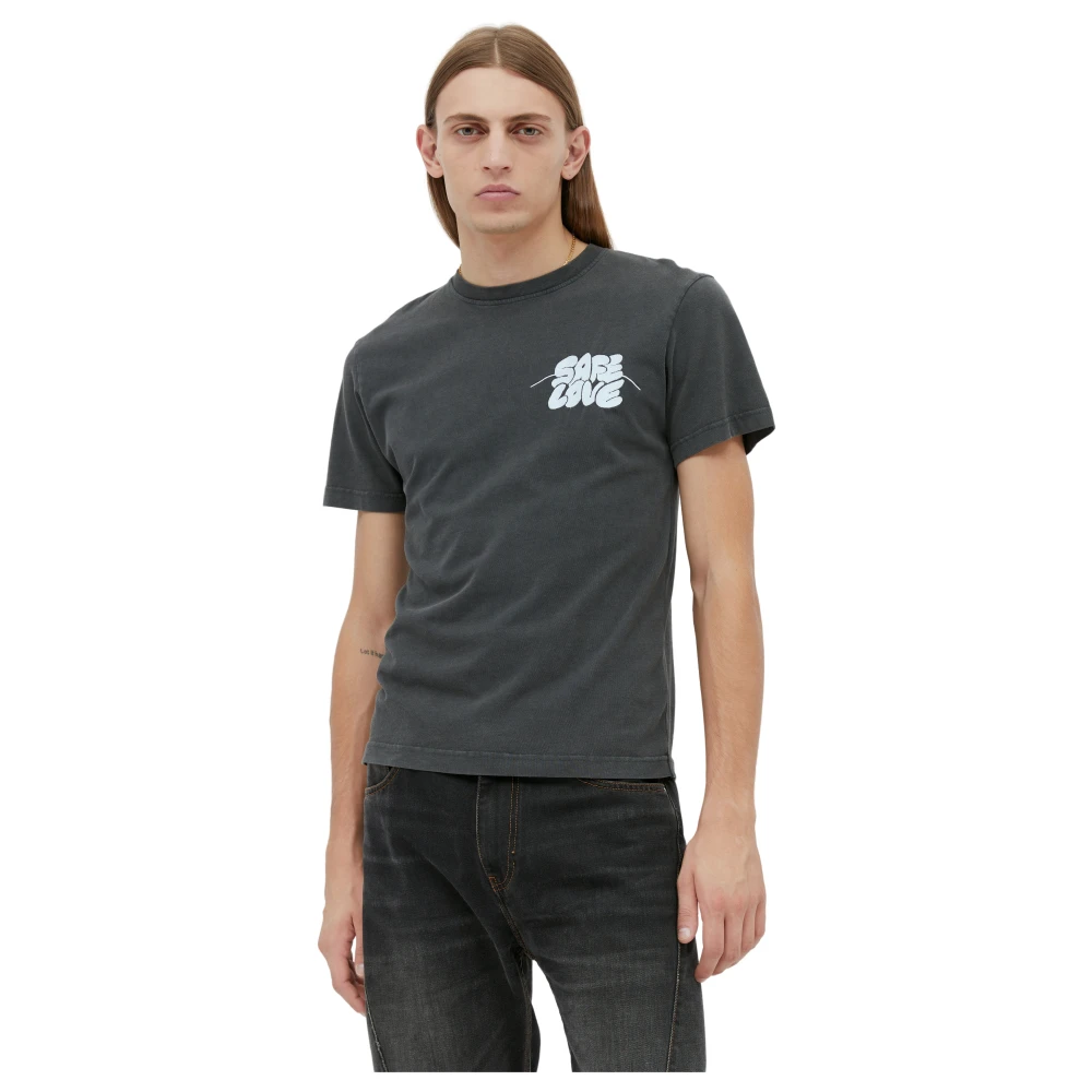 Carne Bollente Grafisch Geborduurd T-Shirt Black Heren