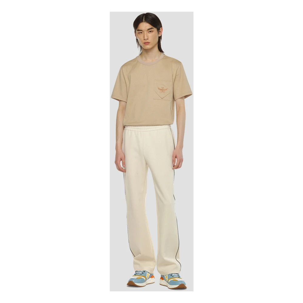 MCM Essentiële trainingsbroek in Romanit met logo White Heren