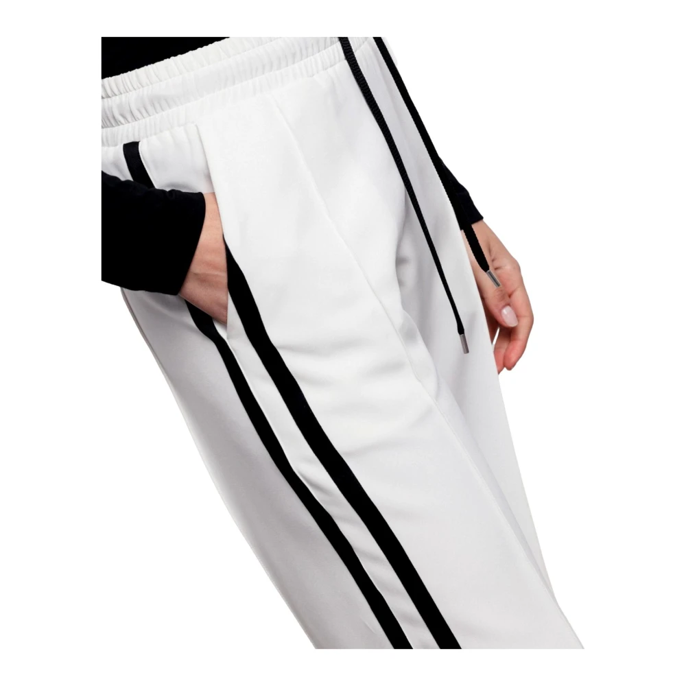 Gaëlle Paris Witte rechte broek met trekkoord White Dames