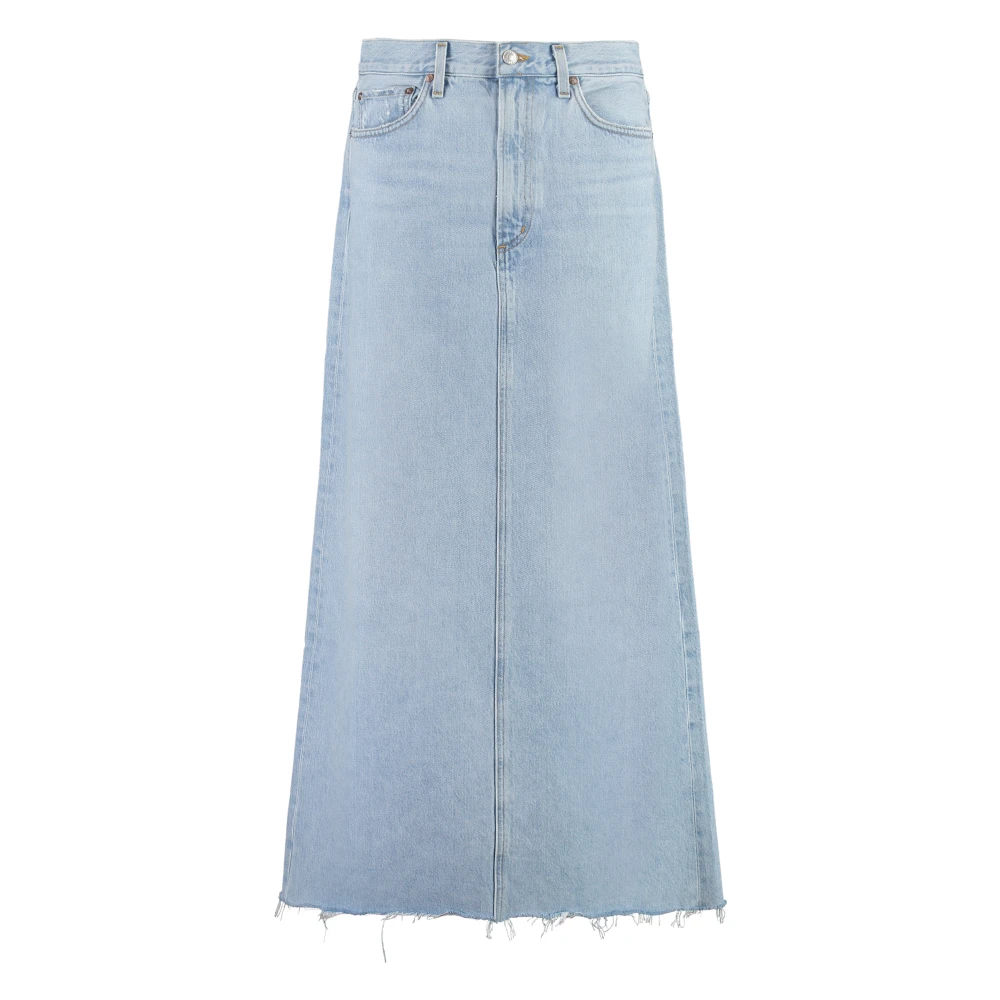 Agolde Women's Blue Hilla Maxi Denim Skirt - Denim Skirts - W26 - Skirts