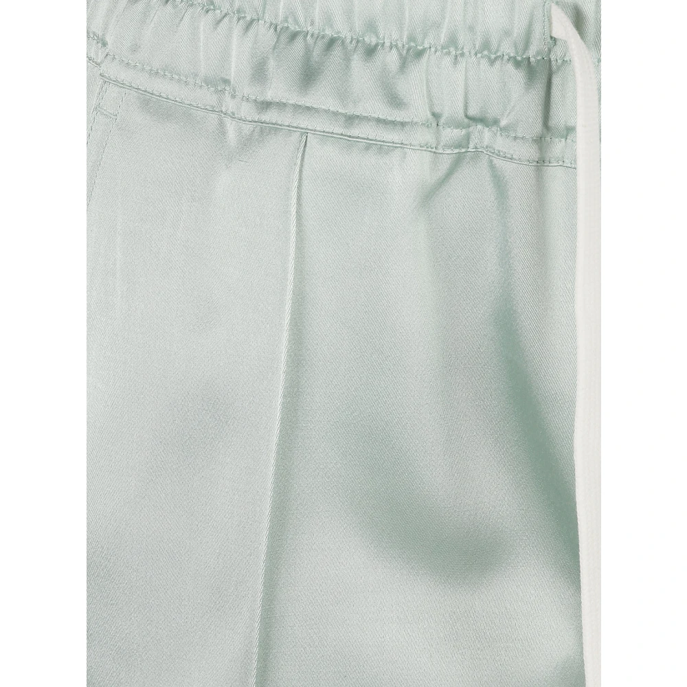 Tom Ford Satijnen Shorts met Piping Green Heren
