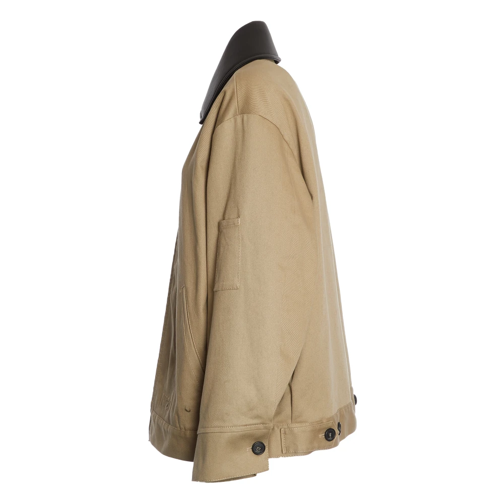 N21 Beige Oversized Jas Verhoog Stijl Chic Beige Dames